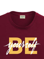 ADRO Men's Solid Regular Fit T-Shirt (RN24-BYO-MR_Maroon
