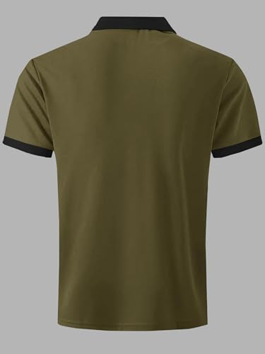 EYEBOGLER Regular FIT Polo Neck T-Shirt Green