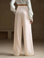 Greciilooks High Waist Trousers For Women  Flared Korean Style Formal Pants | Elegant Workwear For Office, College & Events Crea