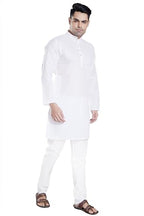 Divisive MenS Plain Cotton Blend Linen Slim Fit Kurta Pyjama Set