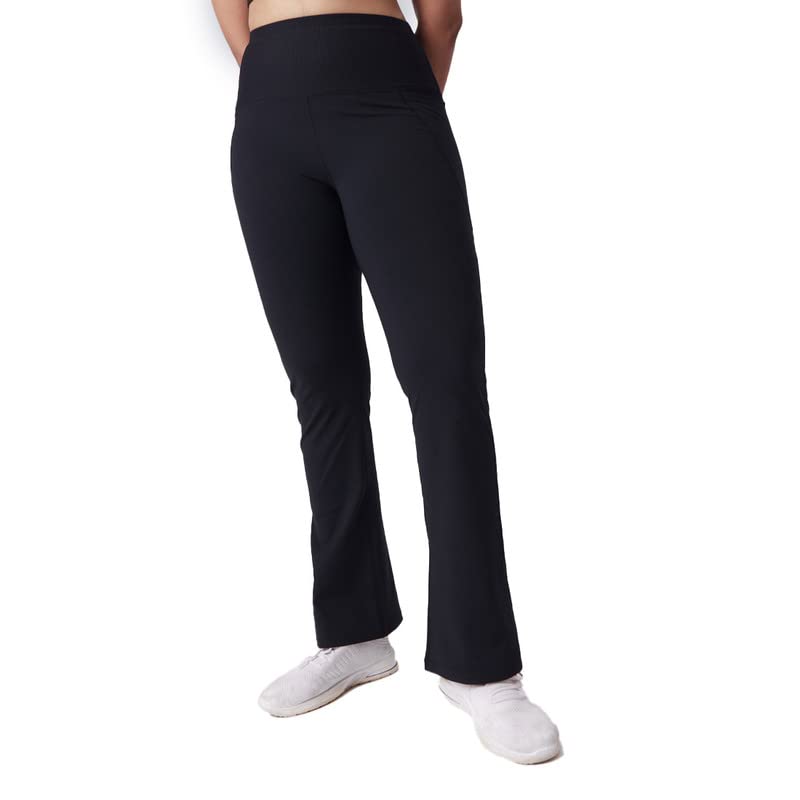 BlissClub Women The Ultimate Flare Pants with 4 Pockets - Tall | Above 5.5 | High Waisted Flared Pants | Polyester