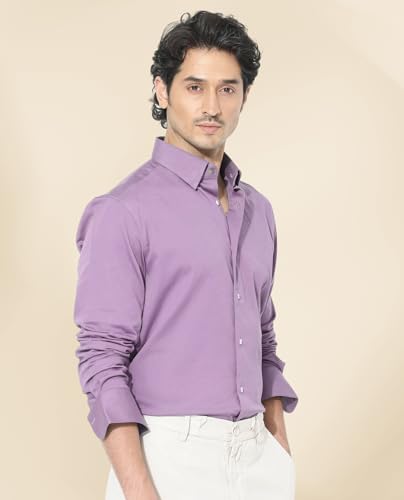 Indoprimo MenS Plain Satin Casual Shirt For Men Full Sleeves