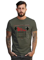 Peppyzone MenS Regular Fit Gym Workout Cotton T Shirt For Men (Xl, Olive4)