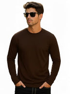 Veirdo Men's Cotton Regular Fit Solid Full Sleeve T-Shirt