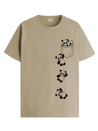 ADRO Tshirt for Men | Printed T Shirt for Men | 100% Cotton T-Shirt |Printed T Shirt | T-Shirts | RN24-POC-BE-2XL Beige