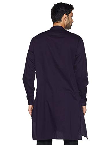 The Indian Garage Co Men'S Slim Kurta (0620-Ck34L42-03_Purple Small)