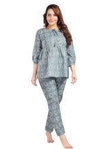 Fabme Women'S Motifs Print Grey Co-Ord Set