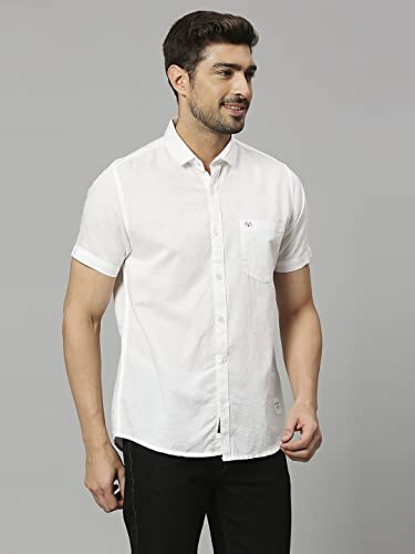 Thomas Scott Mens Half Sleeves Slim Fit Solid Casual Shirt