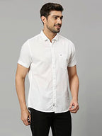Thomas Scott Mens Half Sleeves Slim Fit Solid Casual Shirt