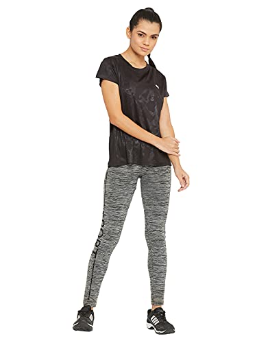 Clovia WomenS Polyester Activewear Short Sleeve Sports T-Shirt (At0124P13_Black_Xl)