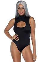 Spandex keyhole bodysuit Black Small