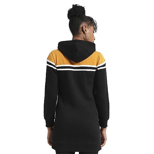 Campus Sutra Women'S Cotton Hooded Neck Dress (Cbaw23_Csw-Aw-Lt0641_Multicolour