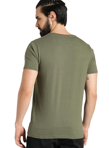 ADRO Die with Memories Not with Dreams Mens Printed T-Shirt (RNR-M-DIE-OL_Olive_2XL)