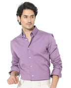 Indoprimo MenS Plain Satin Casual Shirt For Men Full Sleeves (Medium, Purple)