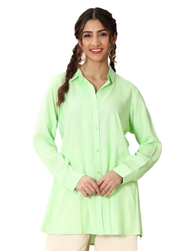 Libas WomenS Viscose Rayon Solid Straight Kurtis (98155_Green_Xl)