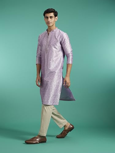 Diwas By Manyavar MenS Art Silk Thread Work Sequined Kurta