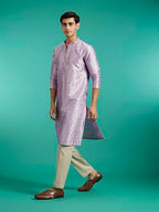 Diwas By Manyavar MenS Art Silk Thread Work Sequined Kurta