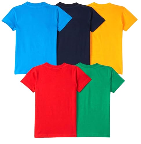 T2F Boys Cotton Printed Regular Fit T-Shirt (Pack 0f 5)