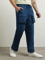 Nobero MenS Straight Sweatpants (1M-Bwjg-R0114-Nb_Navy Blue