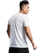 EYEBOGLER Mens Round Neck Half Sleeve Solid Dry Fit Tshirt Pack of 1 White