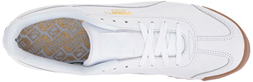PUMA Men's ROMA CLASSIC GUM Sneaker, Puma White-Puma Team Gold, 9