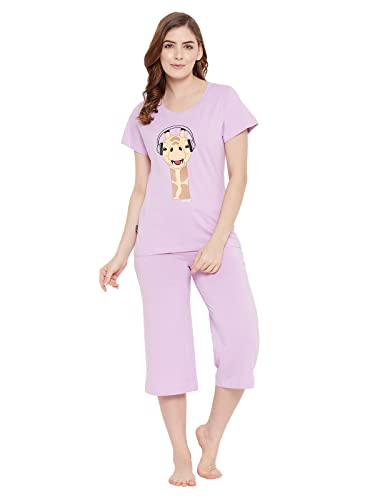 Clovia Night Suits for Women, Night Dresses for Women, Capri Night Suit for Women, Women Night Suit Set, Night Wear for Women, L