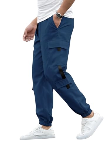 Track Pant for Men || Track Pants || Plain Track Pant (Track-06-08) (in, Alpha, S, Blue)