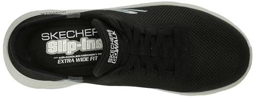 Skechers Men's Free Slip-Ins Go Walk Flex-Hands Up Sneaker, Black/Grey, 9.5