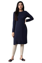 W For Woman Women'S Acrylic Dark Blue Slim Fit Winter Dress Knee-Length (21Now17246-215935_Twilight 5Xl)