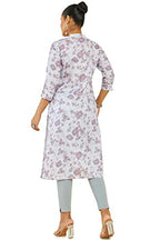 Soch Women Purple Linen Printed Kurta(8907175294420_Purple_Large)