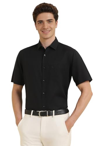 Allen Solly Men Slim Fit Solid Formal Short Sleeve Shirt