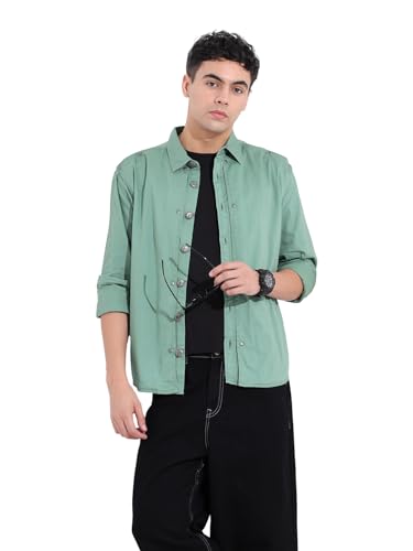 The Indian Garage Co Mens Regular Fit Solid Cutaway Collar Long Sleeves Street Sweater