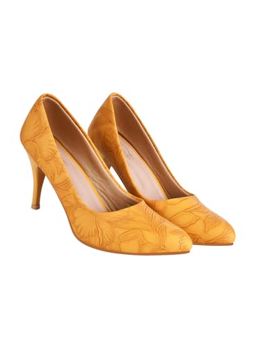 Shoetopia Womens Stiletto Heel Pumps Yellow