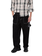 The Indian Garage Co Mens Relaxed Straight Fit Solid Mid-Rise Jeans
