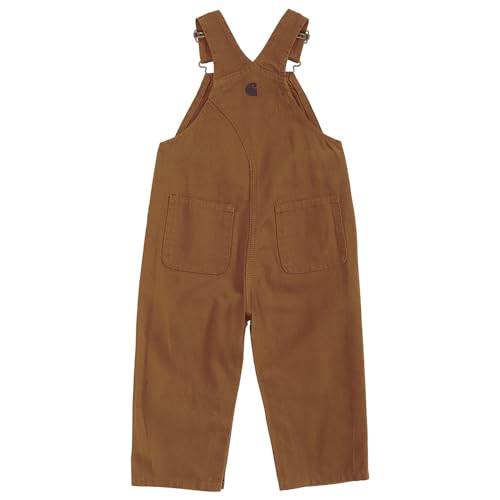 Carhartt boys Bib Overalls, Carhartt Brown, 4T US