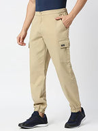Thomas Scott Mens Solid Slim Fit Trouser Khaki