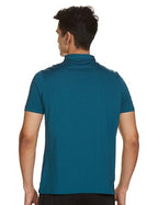 Turtle Men Poly Spandex Melange Slim Fit Solid Polo Tshirt
