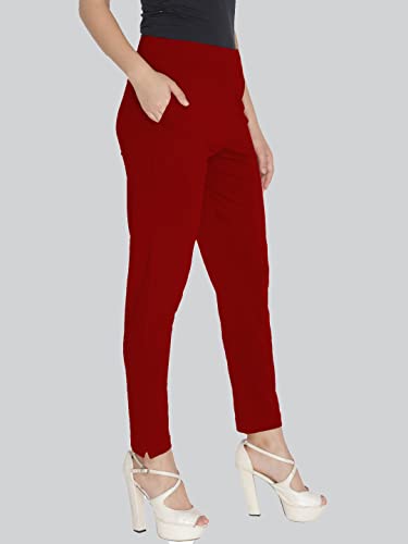Lyra Cotton Strech Pencil Pant For Women | Mid-Waist | Fashionwear