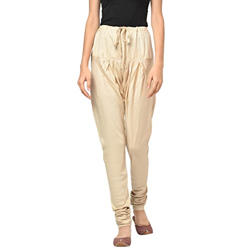 Fabindia Women Tussar Elasticated Churidar Viscose_S