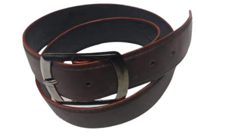 Shree Fashion Men Synthetic Leather Belt (30, Brown) 30