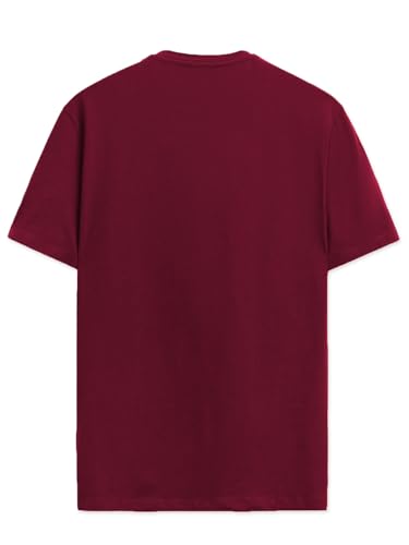 ADRO Mens Royal Bike Design Printed 100% Cotton T-Shirt - Regular Fit, Printed T-Shirts for Men (RN24-RYL-MR_Maroon_2XL)