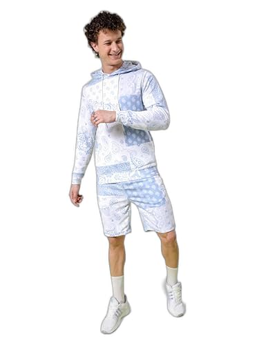 The Indian Garage Co Mens Regular Fit Paisley Printed Overhead & Co-ords Set