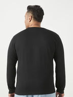 Bewakoof Plus Official Marvel Merchandise Spider-Man Mens Graphic Print Regular Fit Full Sleeve Round Neck Cotton Plus Size T-S