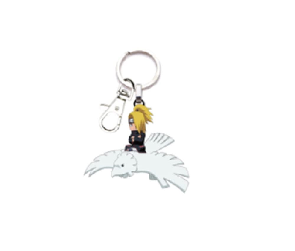 Naruto Shippuden Deidara On clay Bird Enamel Pendant Keychain