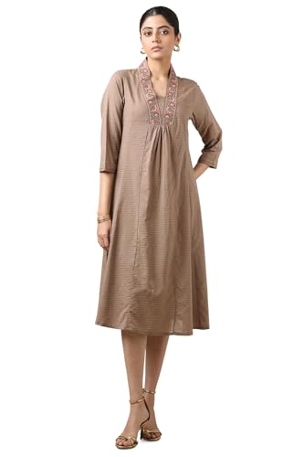 Soch Women Cotton Dobby Midi Dress (