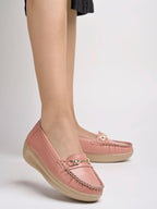 Shoetopia WomenS Flat Loafers Peach