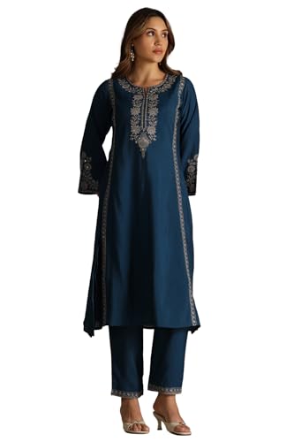 Soch Women Art Silk Embroidered Kurta Set with Thread Work