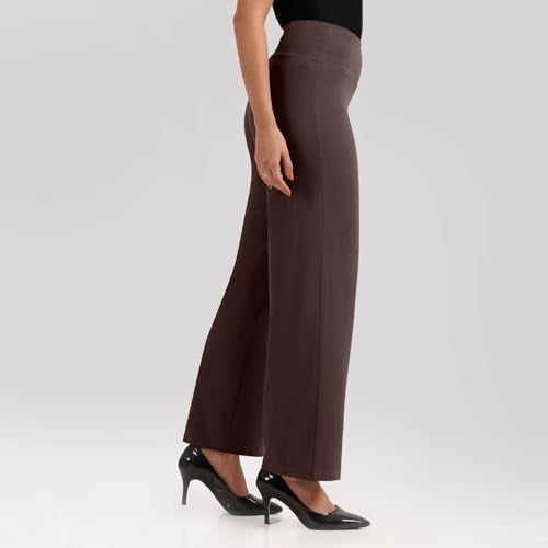 BlissClub Ultimate Wide Lite for Women Above 55 ft Tall | High Waist Trousers and Formal Pants for Office wear | Comfortable fi