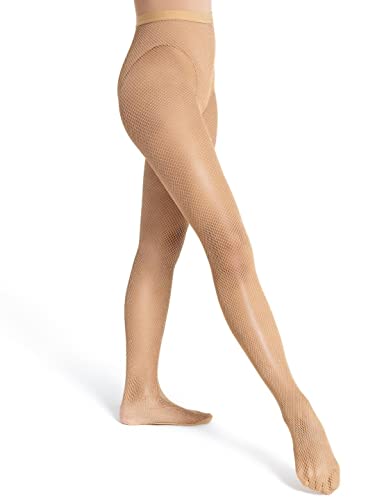 Capezio Women's Professional Fishnet Seamless Tight,Caramel,Medium/Tall