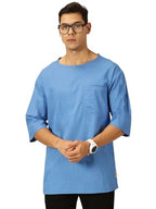 Thomas Scott Men'S Linen Relaxed Shirt (Ts1525_Blue